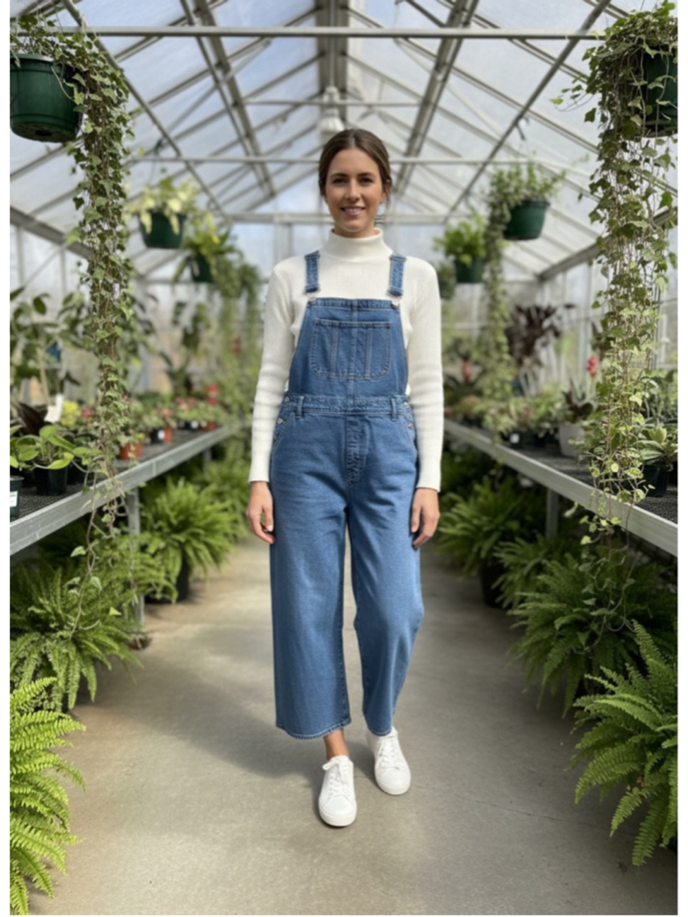 Universal Thread Blue Denim Wide Leg Overalls Size 16